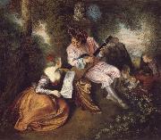 Jean-Antoine Watteau The Scale of Love oil painting on canvas